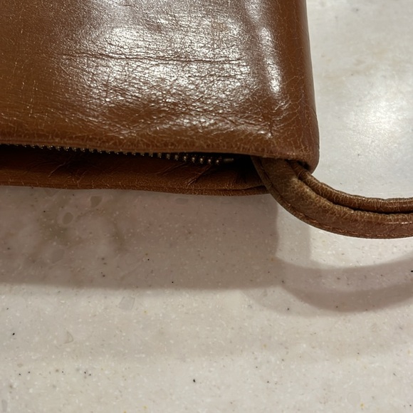 Cognac Hobo Wristlet - Picture 6 of 7